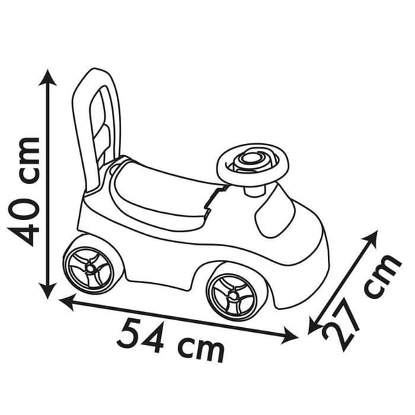 Smoby - 2 i 1 autostol til børn - Minnie - Opbevaring under sædet - Fra 10 måneder - Lavet i Frankrig
