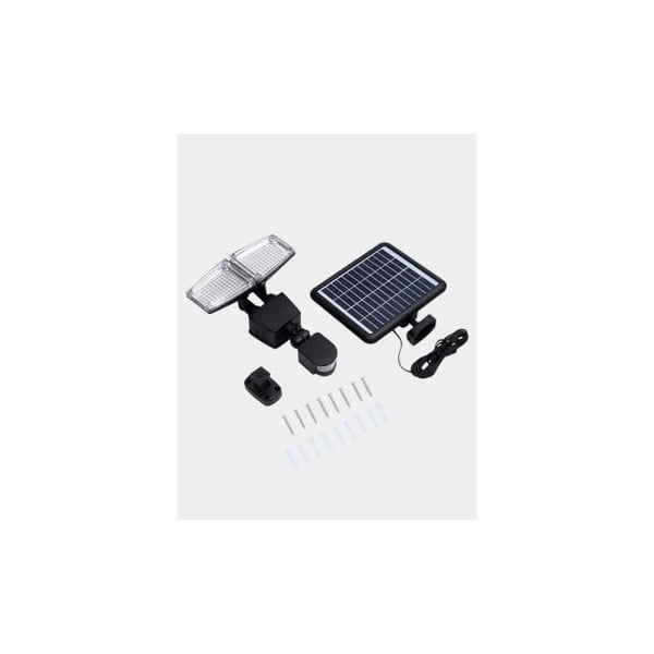 Douglas H23cm LED solcellelampe med 2 hoveder og bevægelsessensor - LUMI JARDIN