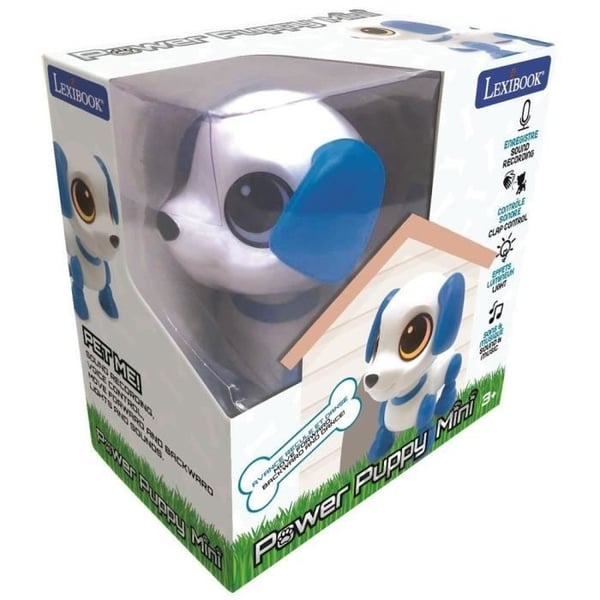 Lexibook - Power Puppy Mini - Robothund med lys- og lydeffekter, styret ved at klappe i hænderne