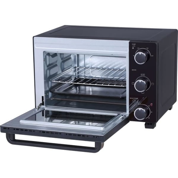 CONTINENTAL EDISON CEMF22B - 22L sort elektrisk miniovn - 1300W - Rotisserie, naturlig konvektion
