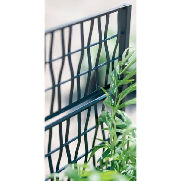 Ethica rektangulär blomlåda 80 cm med grafitfärgad spaljé