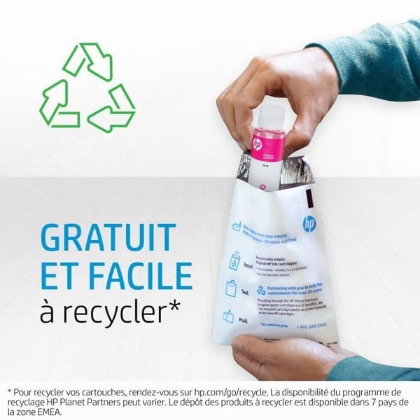 HP 31 70 ml cyan original blækflaske (1VU26AE) til HP Smart Tank 455/457/513/Plus 555/Plus 559/Plus 570/Plus 655