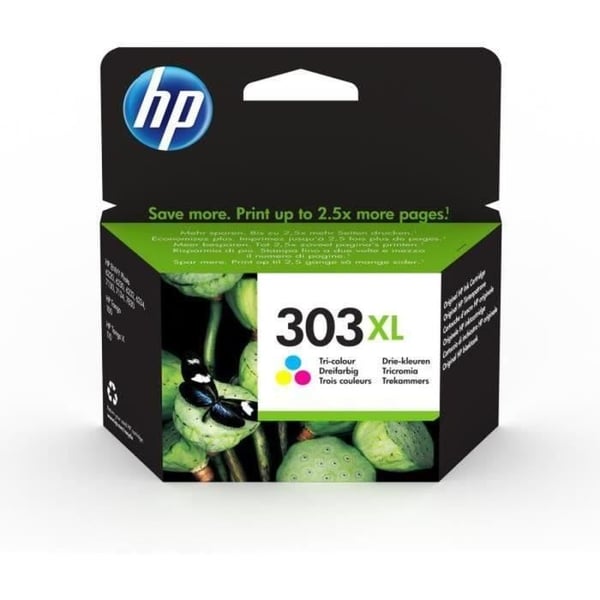 HP 303XL højtydende trefarvet original blækpatron til HP Envy Photo 6230/7130