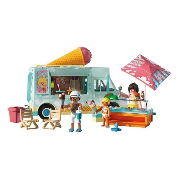 Playmobil 71904 Isbil & 3 Figurer, My Life Strandferie, 50'er Retro Design, 101 Dele, Alder 4+