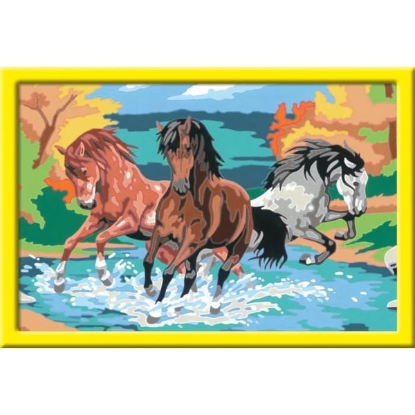 CreArt Kids 31x21cm Hestehjord, Mal efter tal-sæt, Kunstnummer, Alder 9+, 25846, Ravensburger