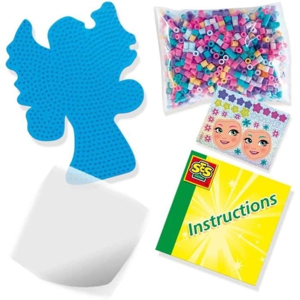 Strygeperler - Feer - SES CREATIVE - Lav smukke feer med 1200 perler og en fe-formet bakke.