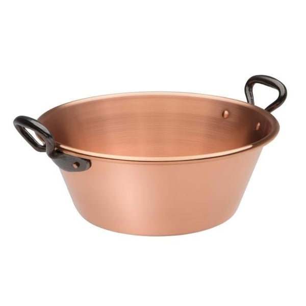 BAUMALU Syltetøjspand 26 cm kobber 12/10 støbejernshåndtag