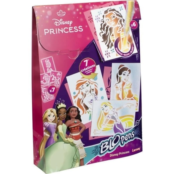 Blopens - LANSAY - Disney Prinsesse - 7 stencils - Fra 5 år