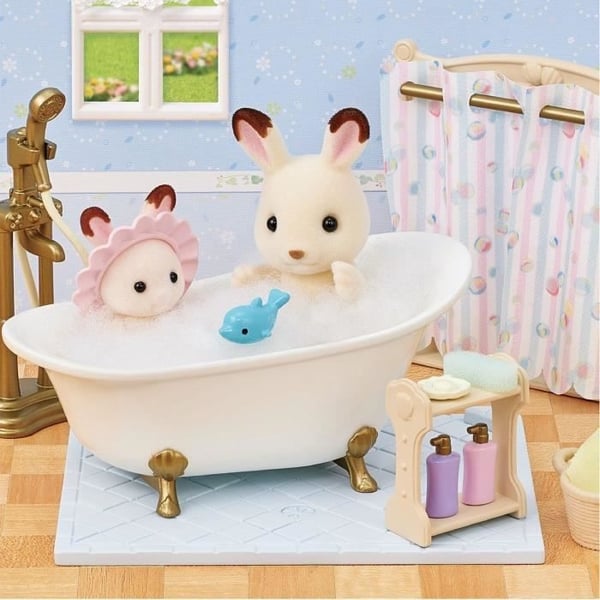 Badekar- og brusesæt - SYLVANIAN FAMILIES - 5739 - Badeværelsessæt med tilbehør