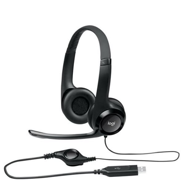 Kuulokemikrofoni - Langallinen - Logitech - H390 - USB - Melunvaimennus - Musta