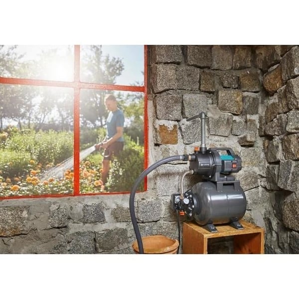 GARDENA-paineenkorotuslaite 3700/4 – 800 W – Maksimivirtausnopeus 3700 l/h ja maksimipaine 4,1 bar – 5 vuoden takuun pidennys (9023-20)