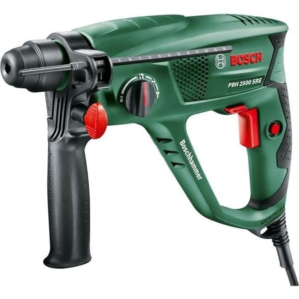 Bosch PBH 2500 SRE slagboremaskine (600 W, 1,9 J, 0 – 5.100 tpm, leveres med tilbehør og plastikkuffert)
