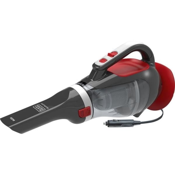 Håndstøvsuger til biler - BLACK & DECKER ADV1200-XJ - 12,5 AW - 12V - Cigarettænderstik - Rød / Grå