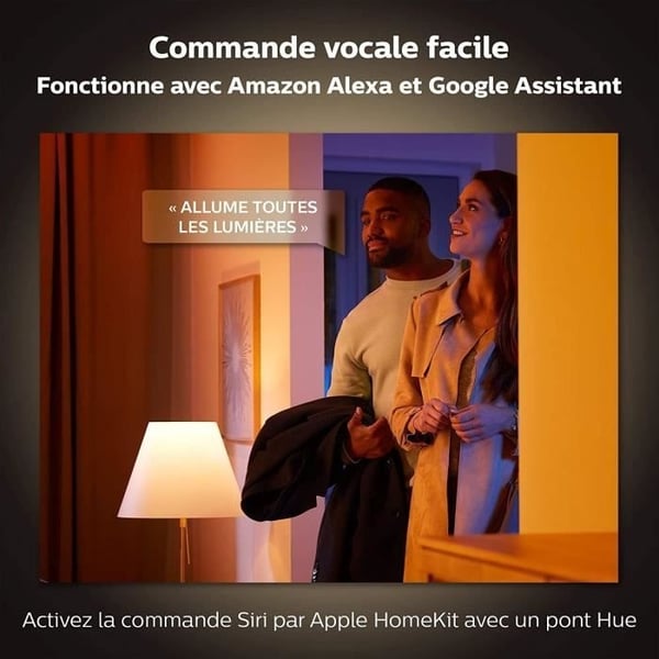 Philips Hue White & Color Ambiance, Bloom-lamppu, musta, Bluetooth-yhteensopiva, toimii Alexan, Googlen ja HomeKitin kanssa