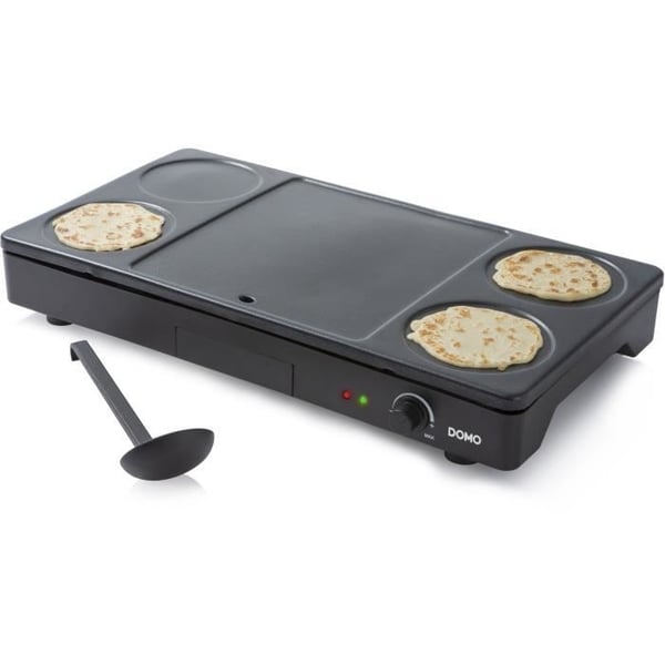DOMO Gourmet Sæt - Crepe Maker/Wok - 4 personer - 1000W - DO8712W