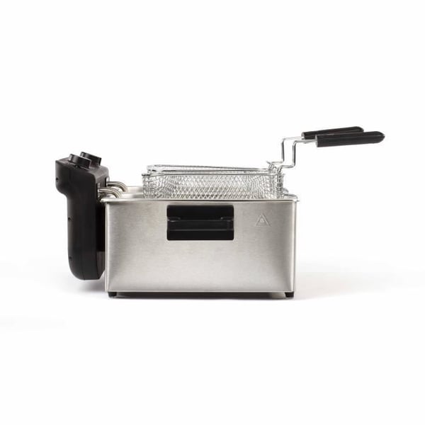 LIVOO DOC217 Dobbelt Frituregryde - 2 x 3 L - Rustfrit stål 3300W - Sort + Grå LIVOO DOC217 Dobbelt Frituregryde - 2 x 3 L - Rustfrit stål 3300W - Sort + Grå
