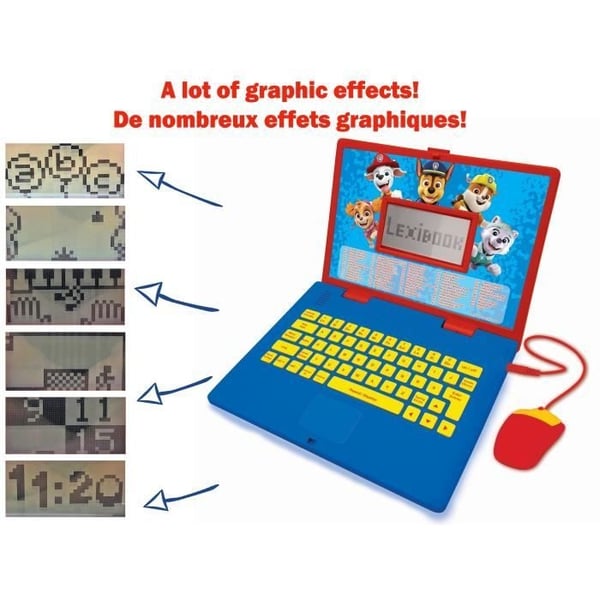 Paw Patrol Tosproget Pædagogisk Computer - LEXIBOOK - 124 aktiviteter