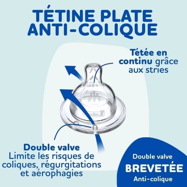 Dodie fødselssæt - 6 anti-kolik sutteflasker med flade sutter, 1 anatomisk sut 0-2 måneder, 1 flaskebørste - BPA-fri - lyserød
