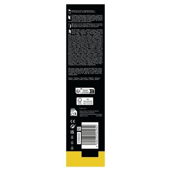 Elektrisk barbermaskine - BRAUN - Serie 5 BT5500 - 120 min batterilevetid - Vandtæt - Sort