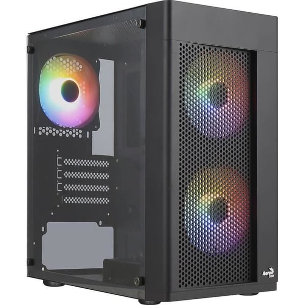 PC-chassi - AEROCOOL - Hexform G v2 (svart) - Minitorn - Micro-ATX-format - Utan nätaggregat