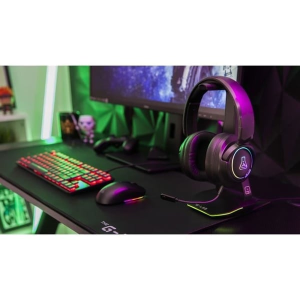Trådløst Gaming Headset - The G-Lab - KORP IRIDIUM - Mikrofon - RGB - PC/PS4/Xbox One - Sort