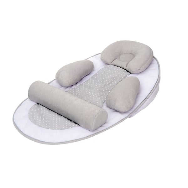 TINEO Baby Sleep Cocoon - Babykile - 10° skråplan - Evolutionær - Justerbar - Aftagelig - 0-3 måneder - Babyhovedkile - 58x40cm