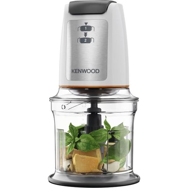 Minihakker - KENWOOD - CHP61.100WH - 500 W - 0,8 L - 4 knive i rustfrit stål - Hvid