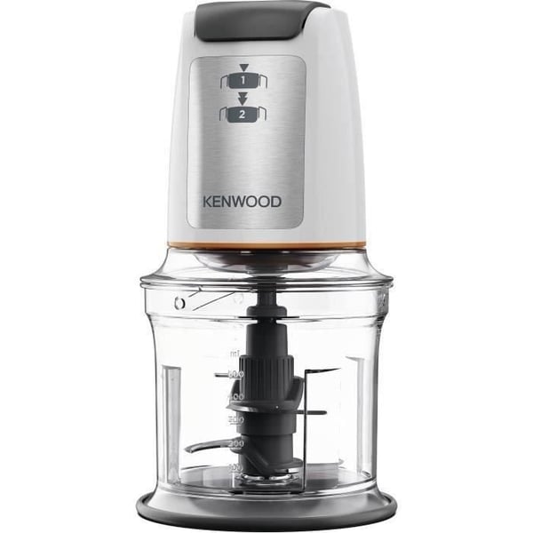 Minihakker - KENWOOD - CHP61.100WH - 500 W - 0,8 L - 4 knive i rustfrit stål - Hvid
