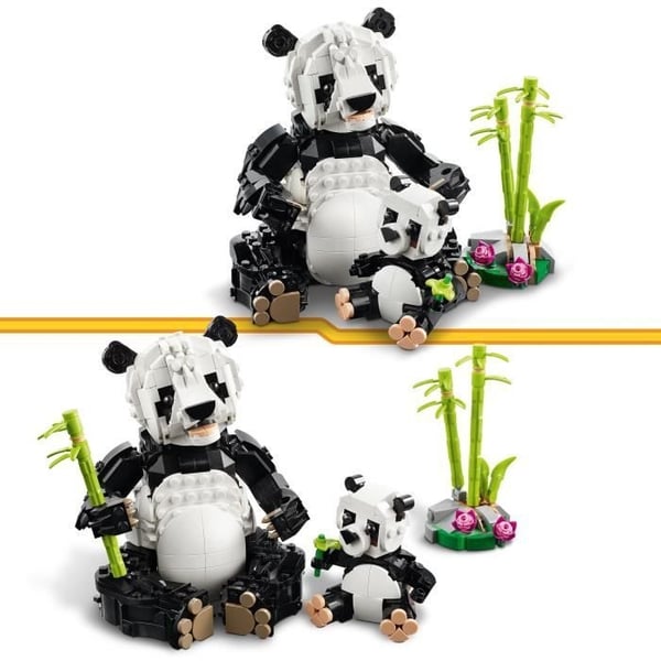 LEGO Creator 31165 3-i-1 Vilde Dyr: Panda Familiespil for Piger fra 8 år