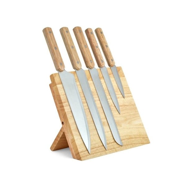 Sæt med 5 knive - LIVOO - MEC136 - 20 til 32,5 cm - Rustfrit stålblad - Magnetisk støtte