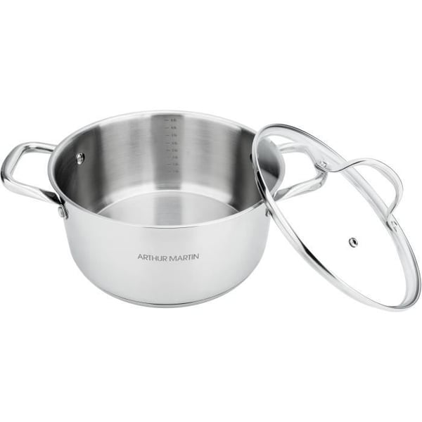AM0073 Arthur Martin 32 cm gryde med låg – Rustfrit stål – Alle kogeplader inklusive induktion