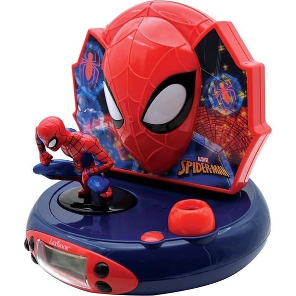 SPIDER-MAN - Projektorvækkeur med lydeffekter og indbygget natlys - LEXIBOOK