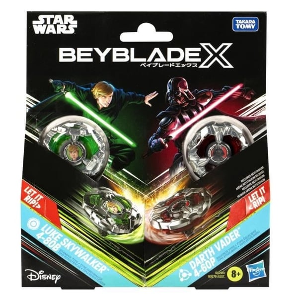 Beyblade X Multipack Top Luke Skywalker 4-80B vs. Darth Vader 4-60B, Star Wars, Alder 8+