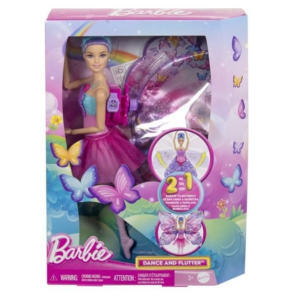 Barbie - Fra danser til sommerfugl - 2 i 1 transformationsdukke HXJ10