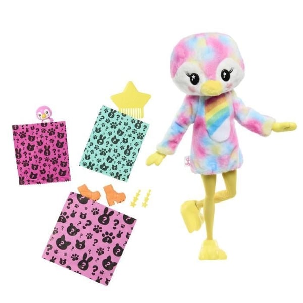 Barbie - Barbie Cutie-afsløring - Farverig drømmepingvindukke og 10 overraskelser 40 kr.