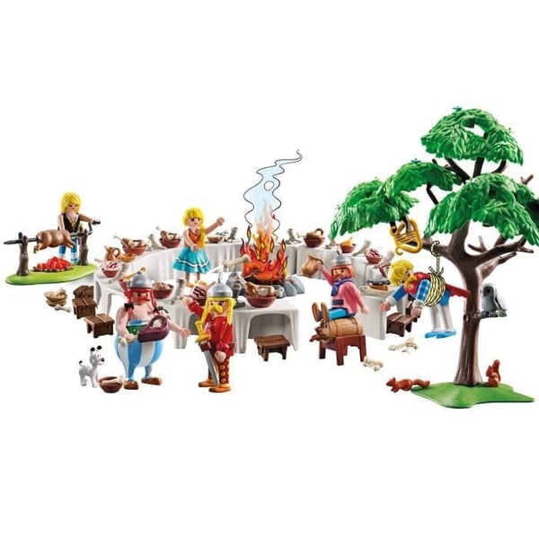 PLAYMOBIL 71827 Landsbyens festmåltid og figur, Asterix, Figurer fra Asterix-tegneserien, 159 dele, Fra 5 år