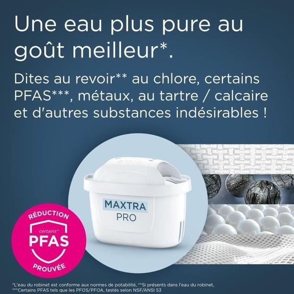 BRITA patron - MAXTRA PRO Pure Performance All-In-1 - Pakke med 4 - Op til 600 l filtreret vand