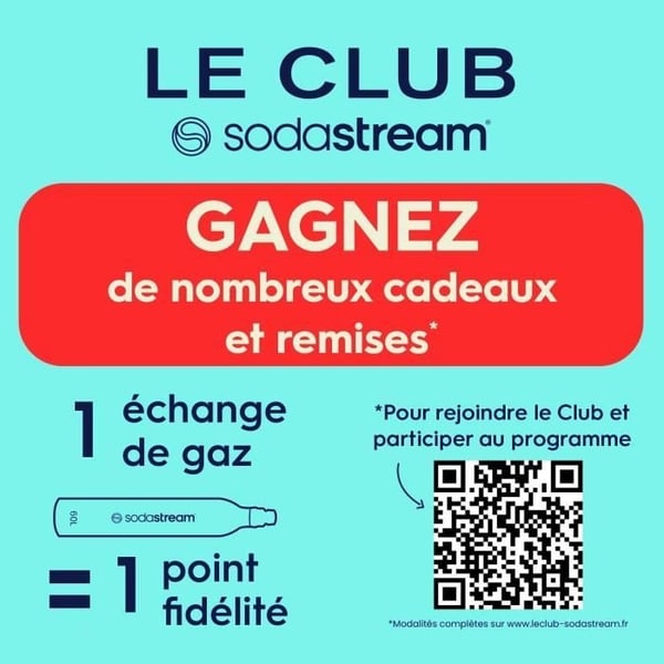 SODASTREAM Gaspåfyldning - Originalt system til at sigte - Op til 60 liter kulsyreholdigt vand