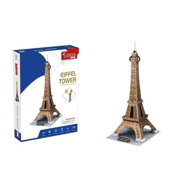 3D-palapeli - Eiffel-torni - Rakennuspeli - EXPLORA - 39 palaa - Ikä 5 vuotta ja vanhemmat