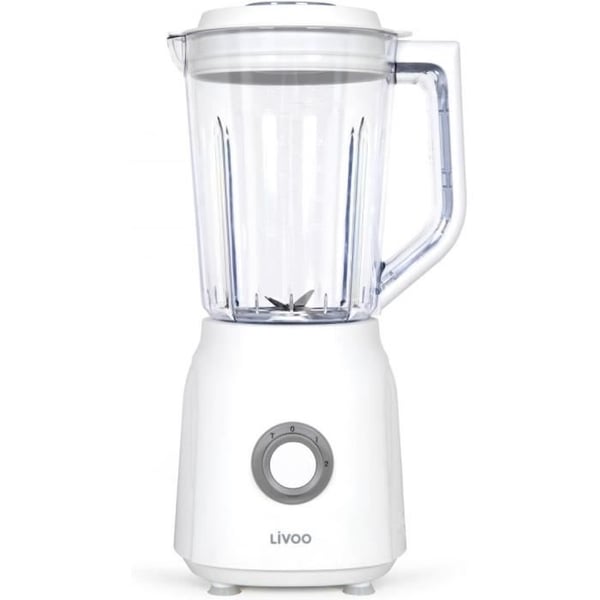 Blender - LIVOO - 1,5 L - 600 W - 22.000 o/min - 2 hastigheder - Turbo hvid
