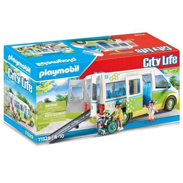 PLAYMOBIL 71329 Skolebus, Byliv, Skole, 53 dele, Fra 4 år