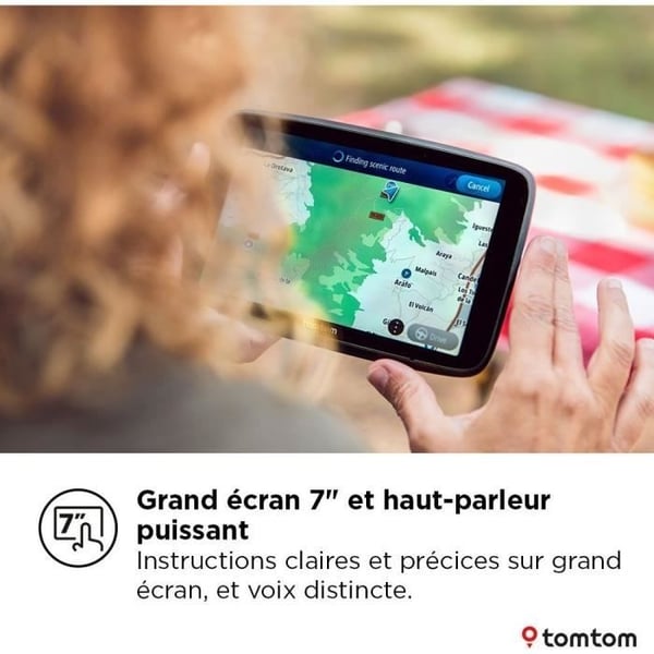 TomTom - GO Camper Max 2. generation - GPS til autocampere, campingvogne og biler - 7 tommer - Dedikerede interessepunkter - Verdenskort