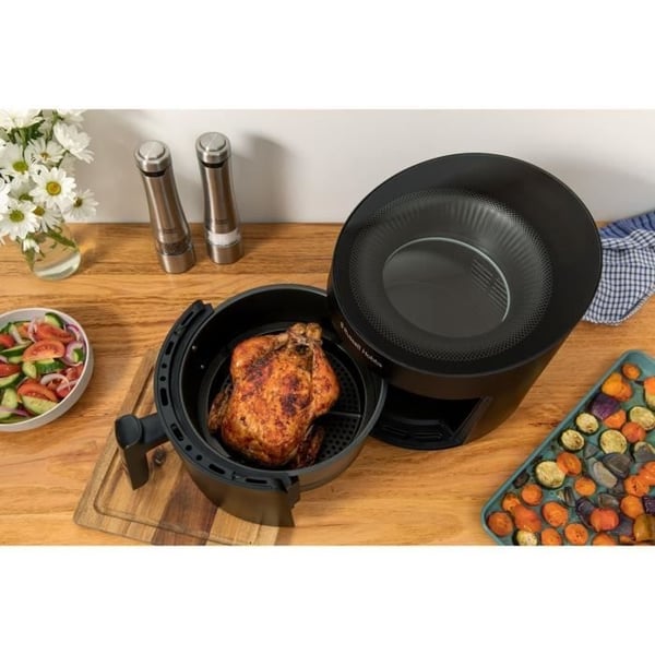 RUSSELL HOBBS SatisFry Air Panoramic 27420-56 Oliefri Frituregryde - 5L Kapacitet - 10 Madlavningsprogrammer - 1500W - Sort