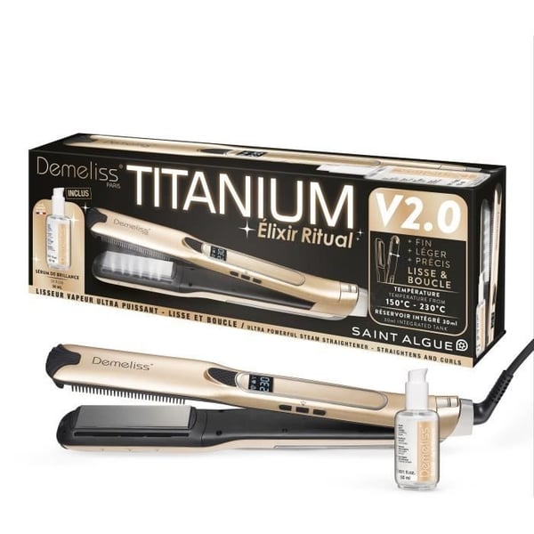 TITANIUM V2 ELIXIR RITUAL DEMELISS ångplattångsset - 5 temperaturnivåer - 30 ml tank - Upp till 230°C