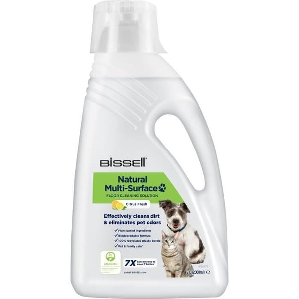 BISSELL Crosswave Natural Gulvrengøringsmiddel - B31221 - 2L, Kæledyrsvenlig, Rengøring af flere overflader