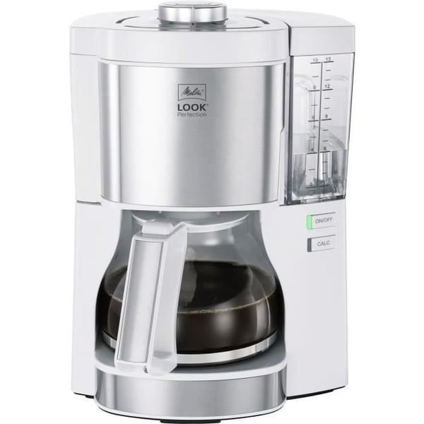 Filterkaffebryggare - MELITTA - Look V Perfection - AromaSelector - 3-i-1 kalkskydd - 10 koppar