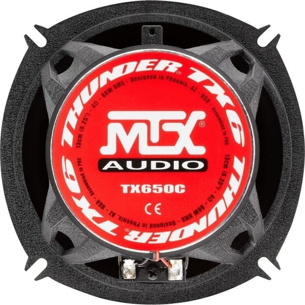 MTX TX650C 13 cm 2-vejs 80W RMS koaksiale bilhøjttalere 4 aluminiumschassis silkekuppel neodym diskanthøjttalere cellulosemassekegle