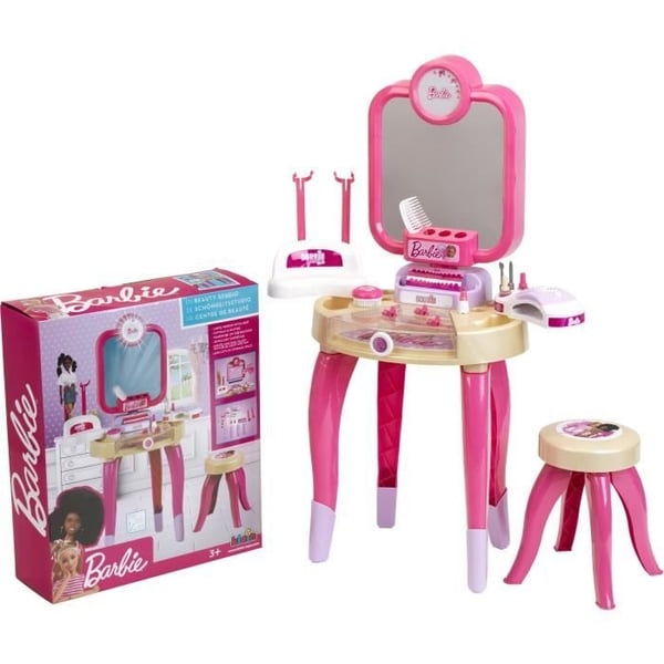 Skønhedslegetøj - KLEIN - Barbie Happy Vibes Skønhedscenter - Komplet med meget tilbehør og lys.
