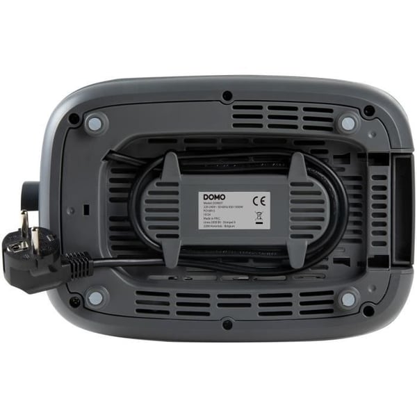 Elektrisk brødrister - DOMO - DO965T - 1000 W - 2 riller - Sort