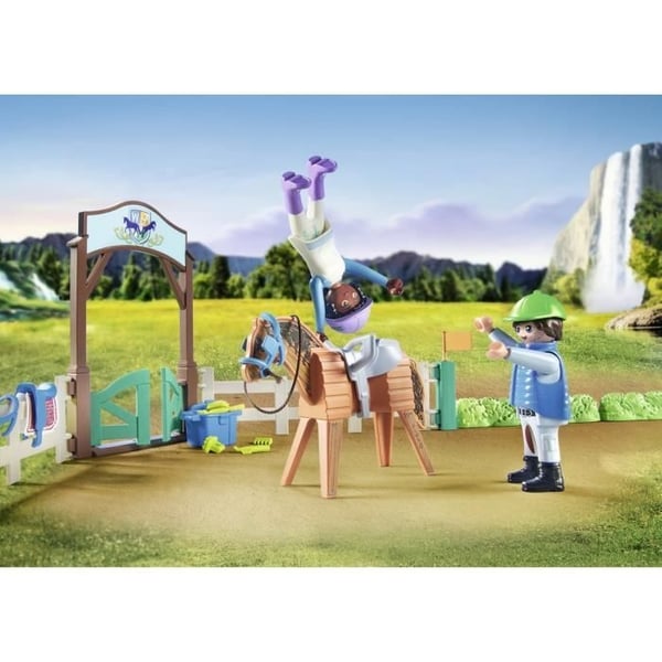 PLAYMOBIL 71637 Ridebane med heste ved vandfaldet, 67 dele, fra 5 år